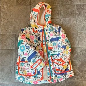 Mini Boden size 7/8 girls fleece lined anorak.